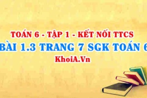 Bài 1.3 trang 7 SGK Toán 6 tập 1 Kết nối tri thức